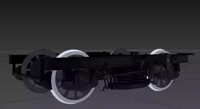 ER2 motor wagon bogey Low-poly 3D model