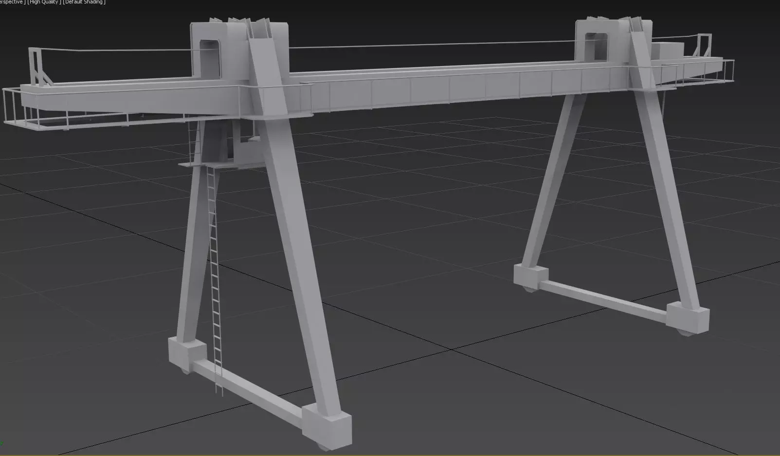 Bridge Type Crane Free low-poly 3D model