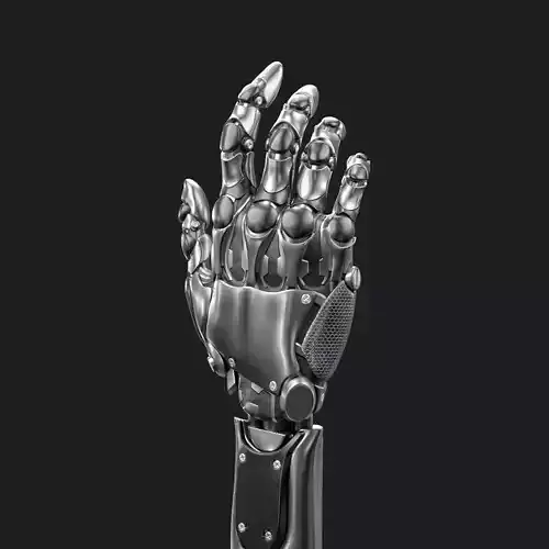 Cybernetic - Robotic hand Low-poly 3D model