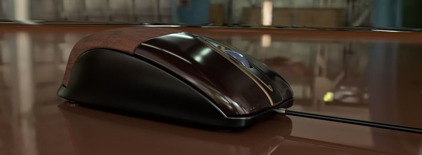 Luxury Desk Mouse 3D model_3