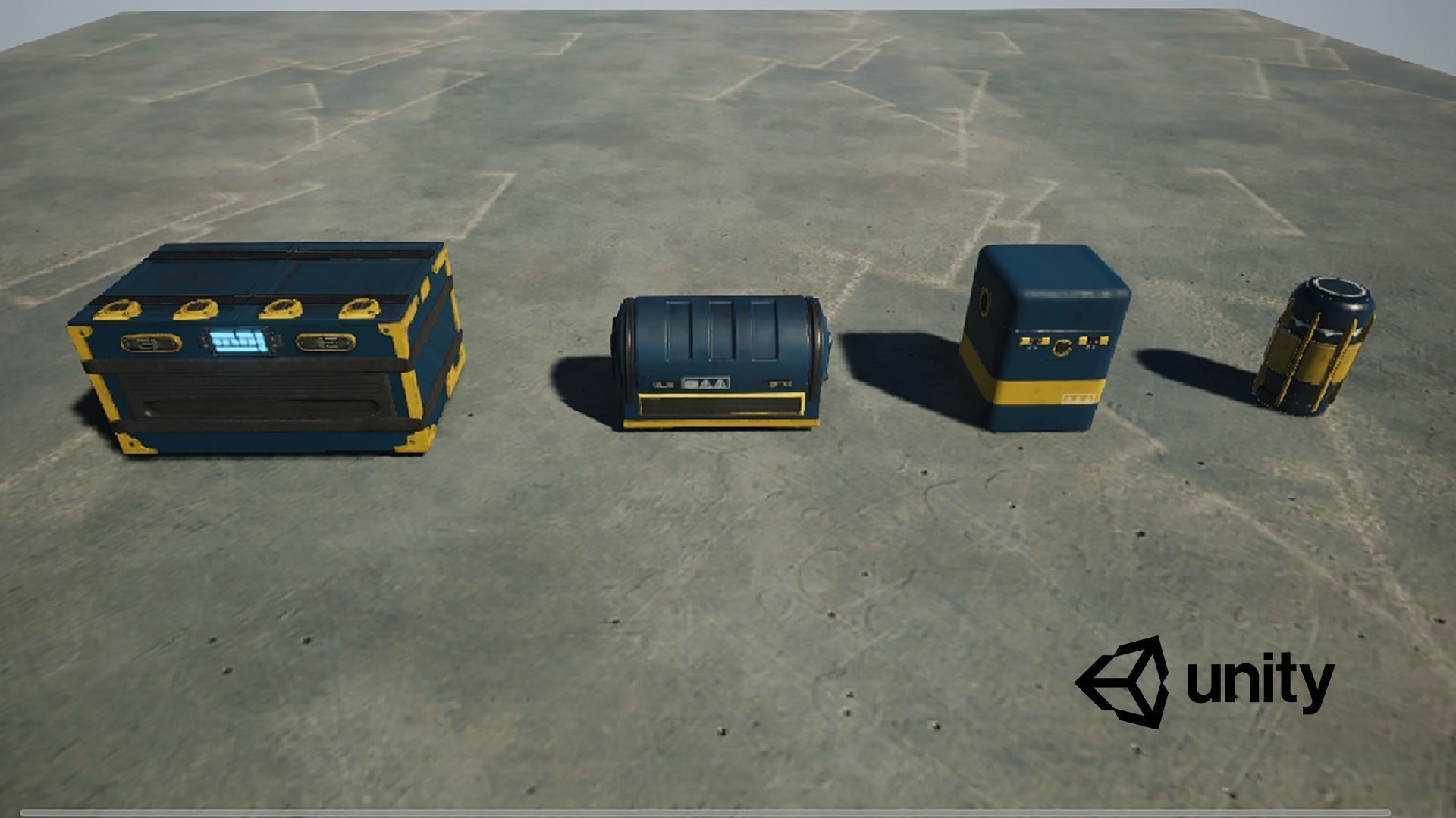 Sci-Fi Containers Low-poly 3D model_10