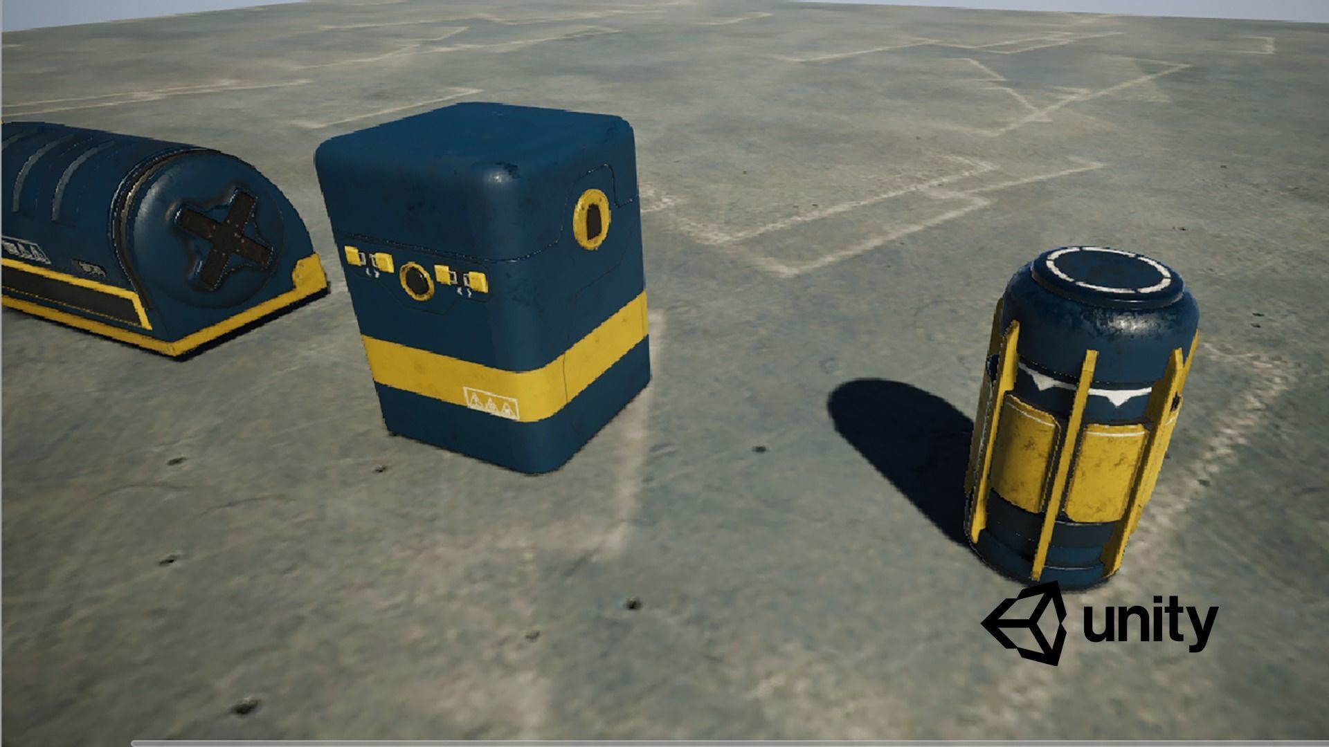 Sci-Fi Containers Low-poly 3D model_11