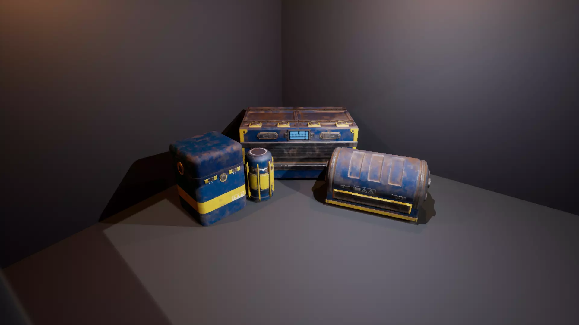Sci-Fi Containers Low-poly 3D model_0