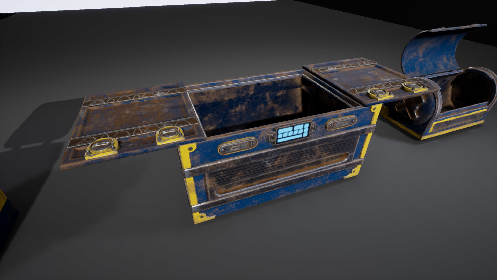 Sci-Fi Containers Low-poly 3D model_7