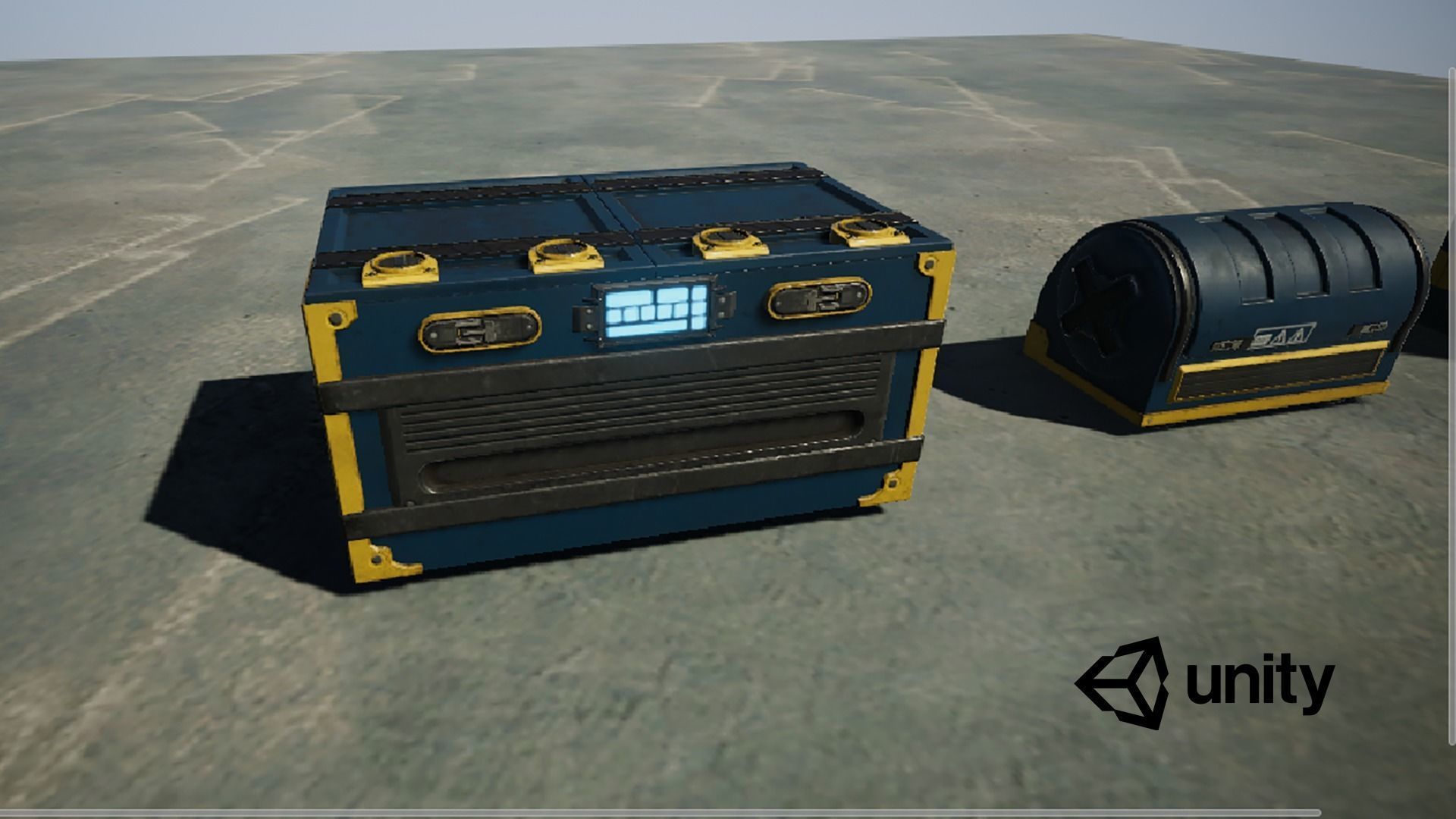 Sci-Fi Containers Low-poly 3D model_9