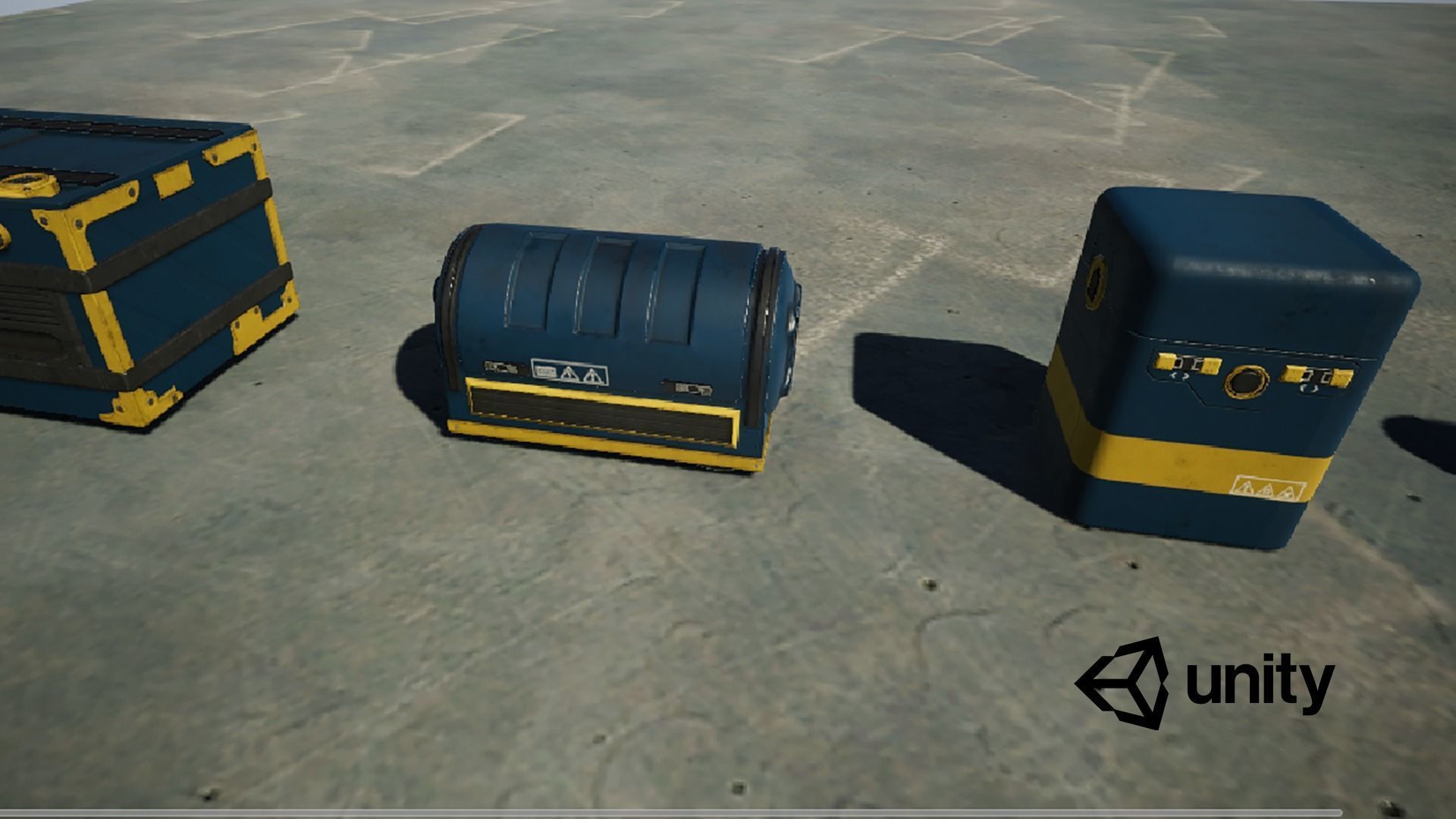 Sci-Fi Containers Low-poly 3D model_12