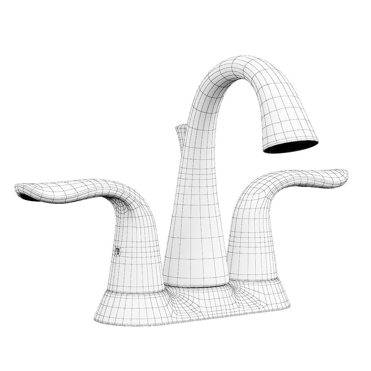 Bathroom faucet design v07 3D model_4