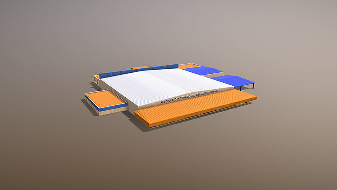 Airport Terminal MUHA Terminal2 Low-poly 3D model