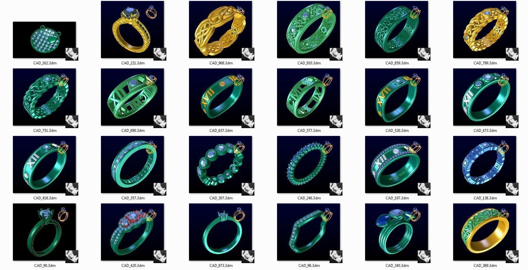 500 Good diamond files 3D print model_1