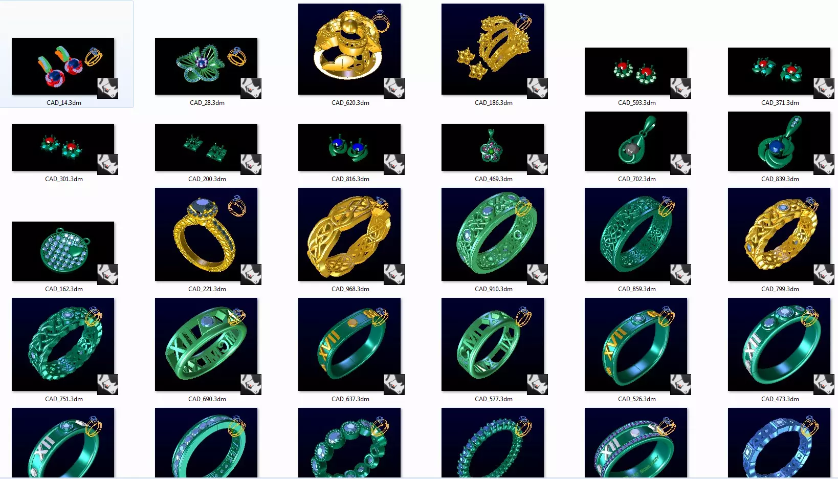 500 Good diamond files 3D print model_0