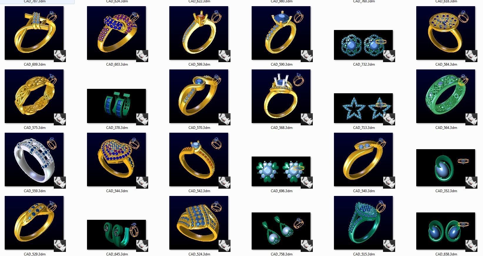 500 Good diamond files 3D print model_3