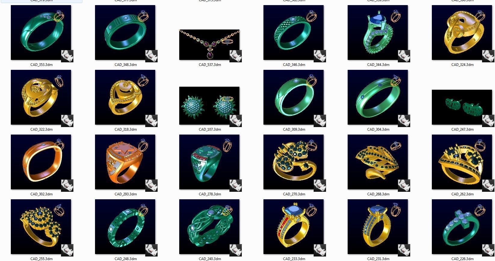 500 Good diamond files 3D print model_4