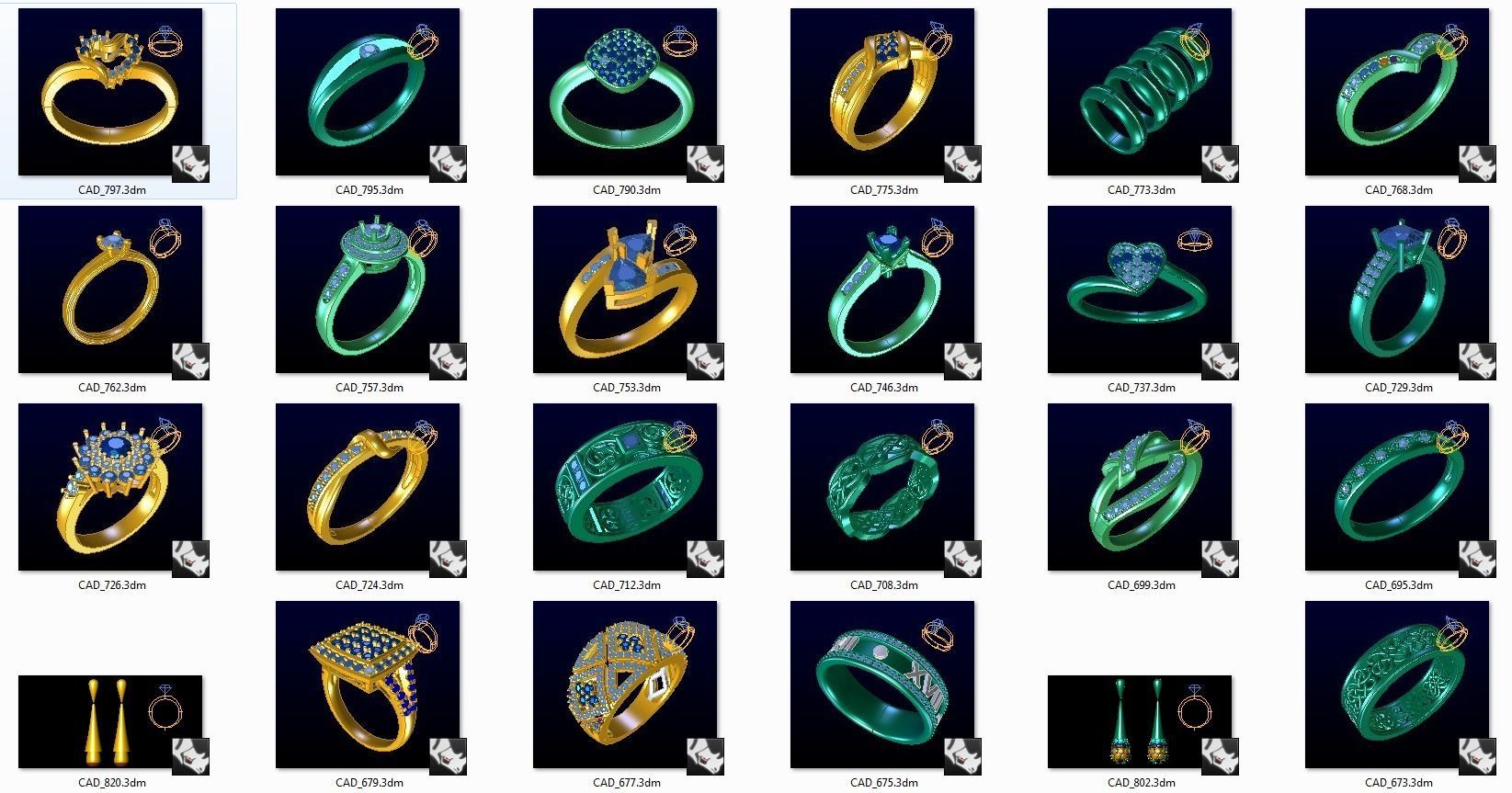 500 Good diamond files 3D print model_2