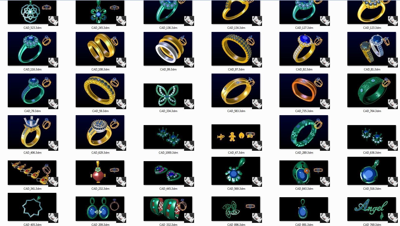 500 Good diamond files 3D print model_5