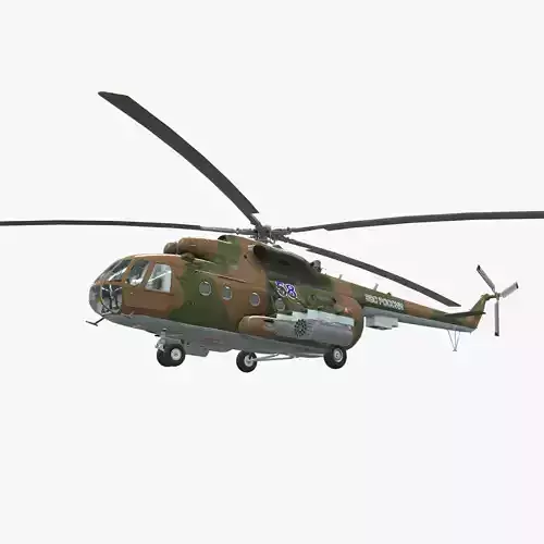 Mi-8MT Russian Air Force Low-poly 3D model