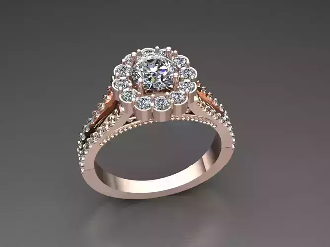 engagement ring 3d print model
