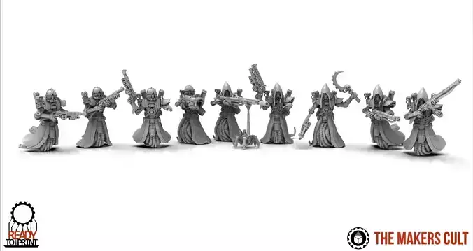 Dark Techno Shooters and Vigilants 3D print model