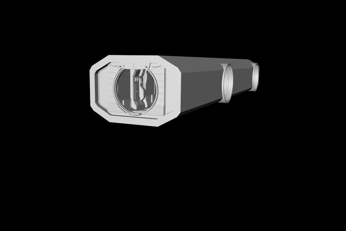 Spaceship Corridor 3D model_1