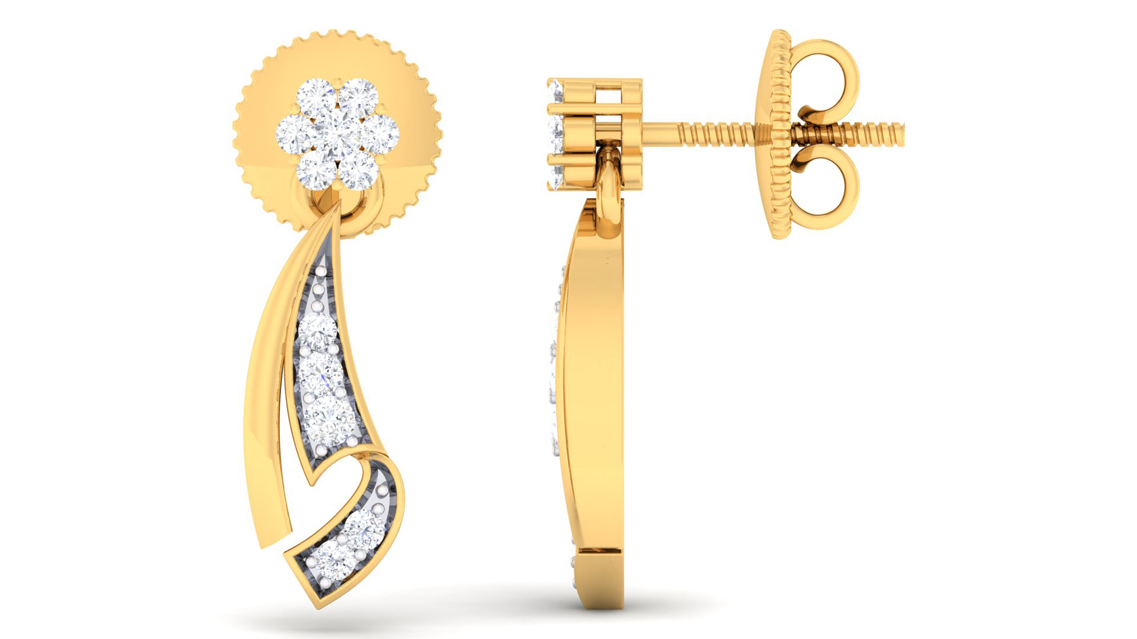 Women pendant-earrings set 3dm mgx render detail 3D print model 3D print model_4