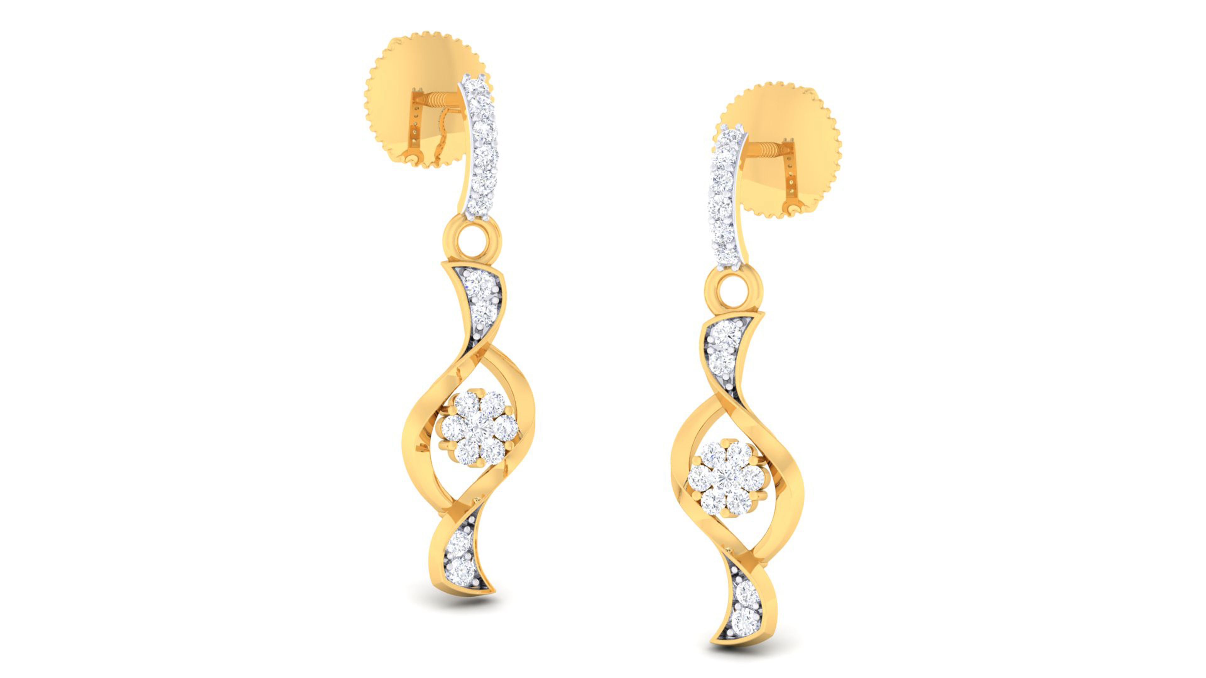 Women pendant-earrings set 3dm mgx render detail 3D print model 3D print model_7