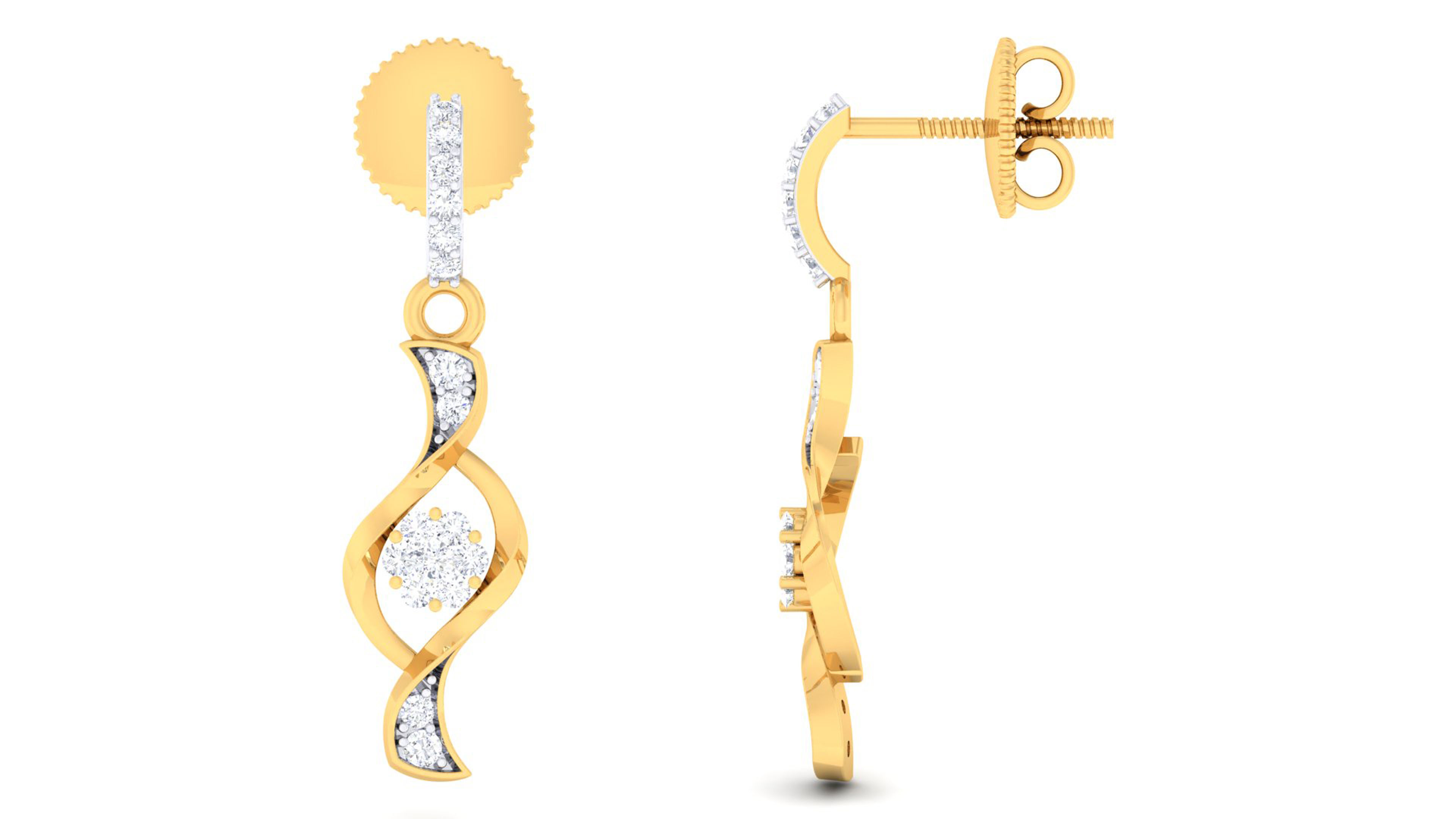 Women pendant-earrings set 3dm mgx render detail 3D print model 3D print model_5