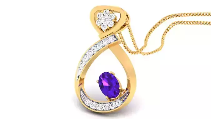 Women pendant-earrings set 3dm mgx render detail 3D print model