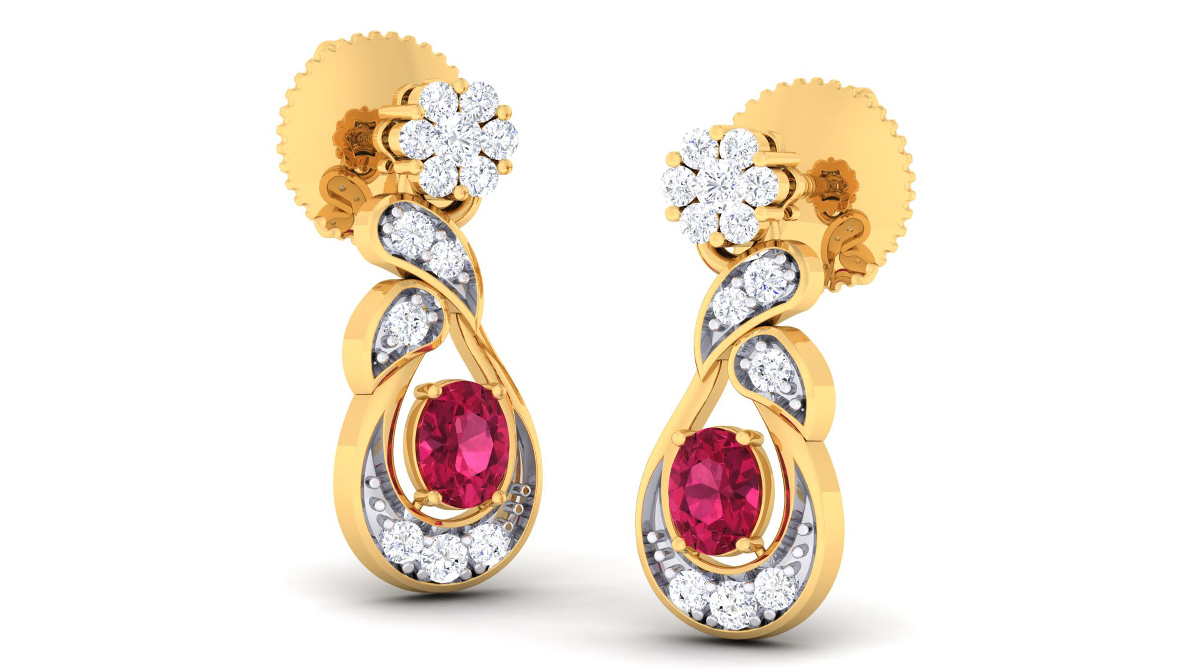 Women pendant-earrings set 3dm mgx render detail 3D print model 3D print model_2