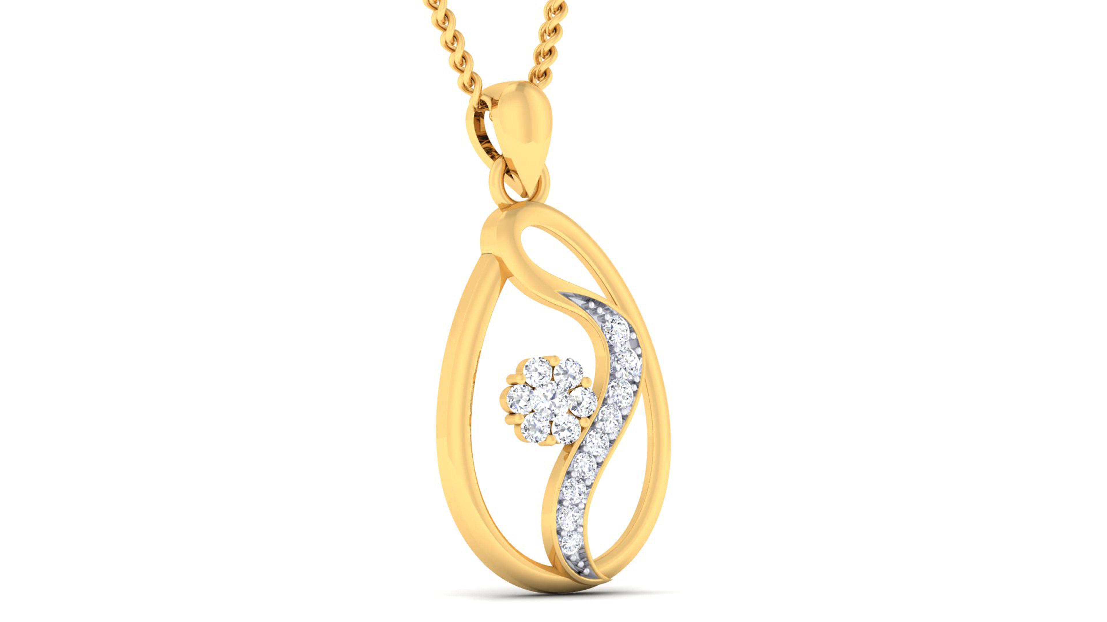 Women pendant-earrings set 3dm mgx render detail 3D print model 3D print model_5