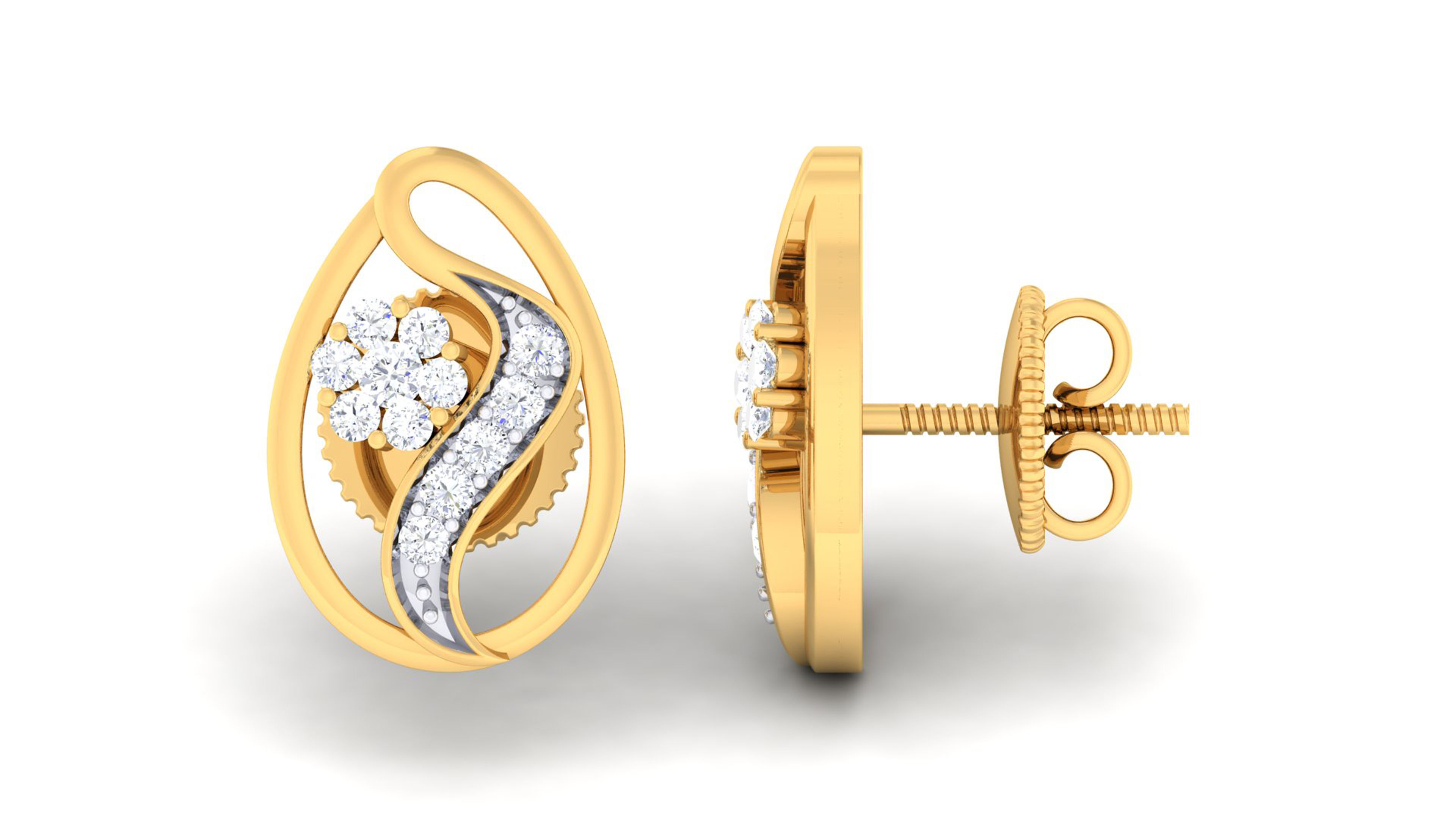 Women pendant-earrings set 3dm mgx render detail 3D print model 3D print model_4