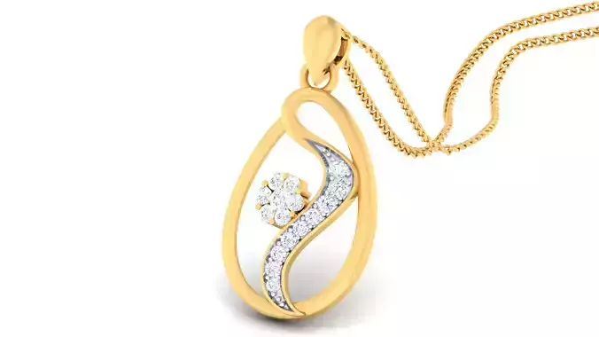 Women pendant-earrings set 3dm mgx render detail 3D print model