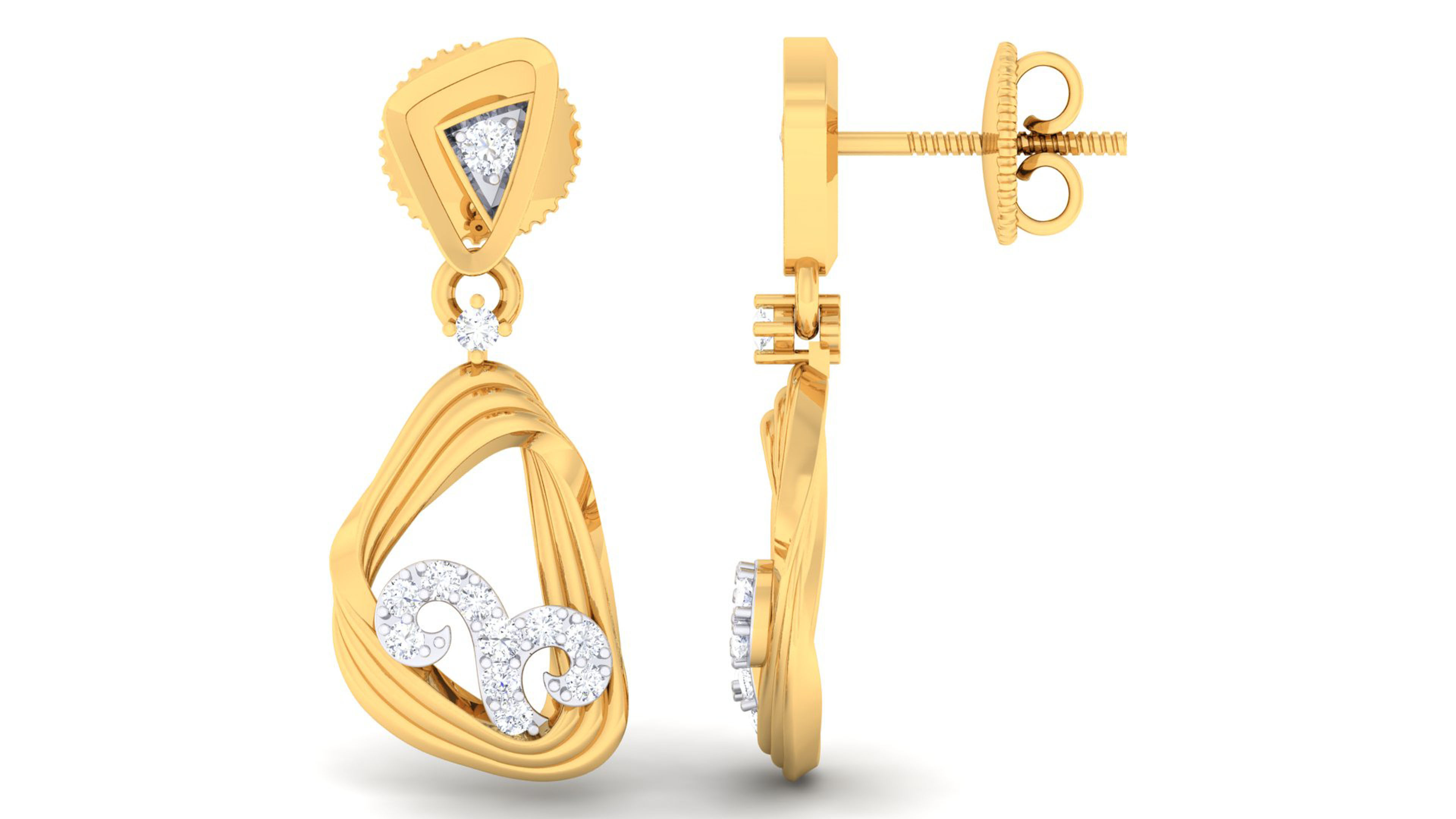 Women pendant-earrings set 3dm mgx render detail 3D print model 3D print model_1