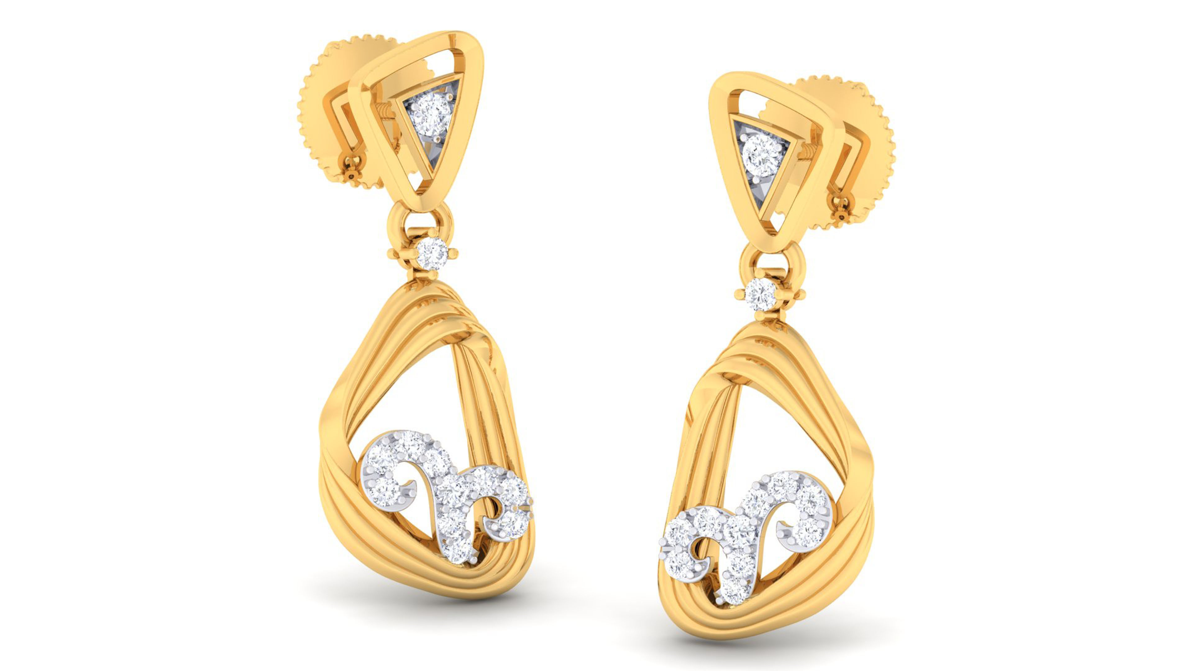 Women pendant-earrings set 3dm mgx render detail 3D print model 3D print model_2