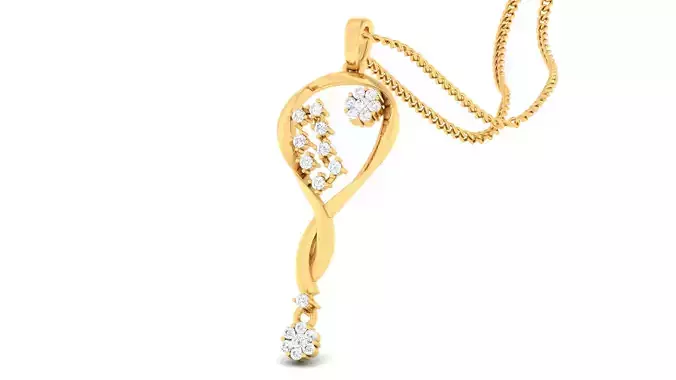 Women pendant-earrings set 3dm mgx render detail 3D print model