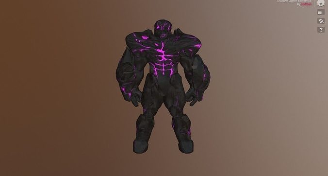 Shadow Golem Elemental Free low-poly 3D model