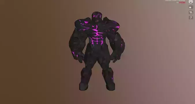 Shadow Golem Elemental Free low-poly 3D model