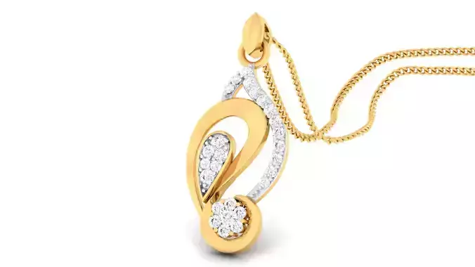 Women pendant-earrings set 3dm mgx render detail 3D print model