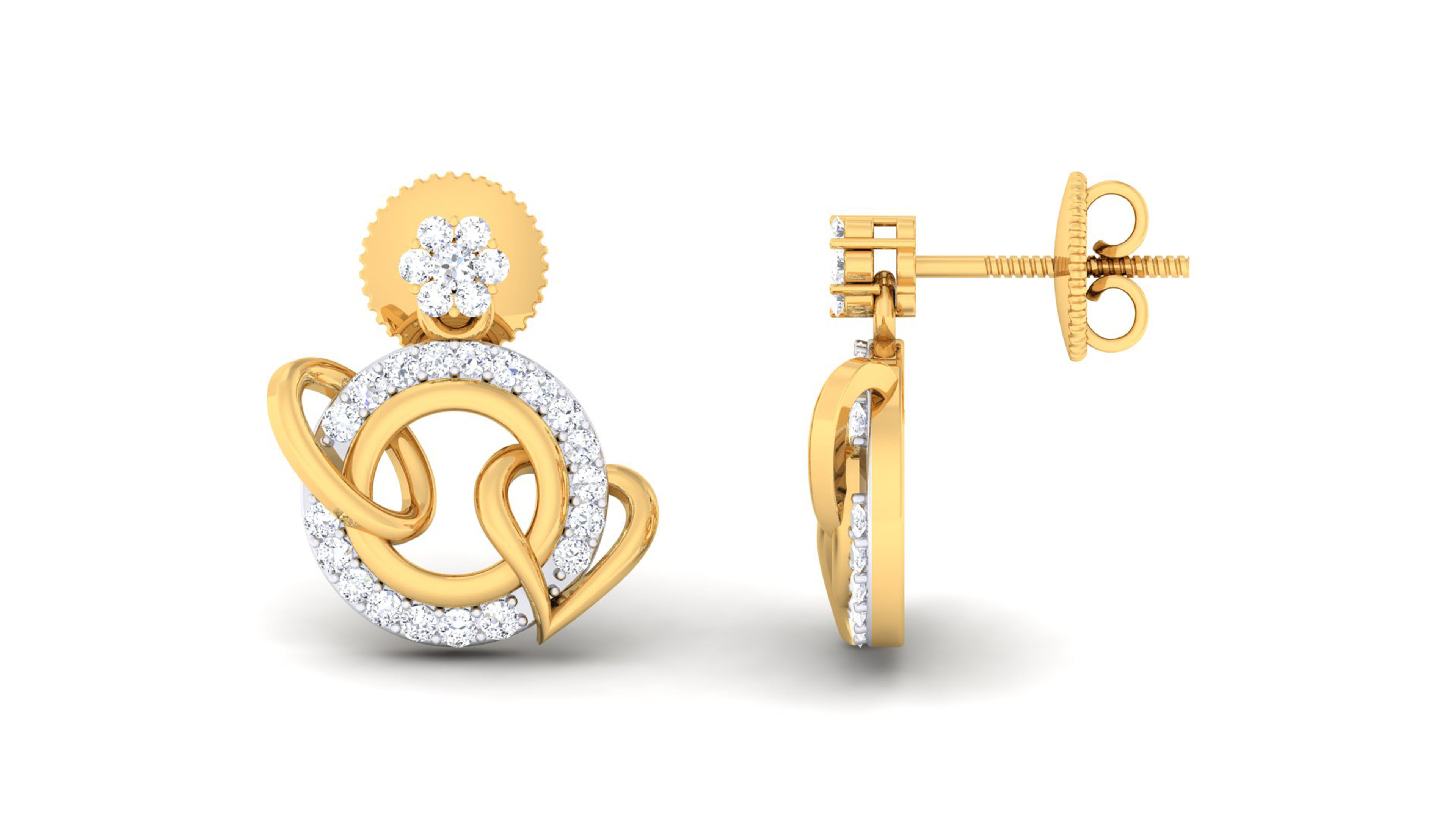 Women pendant-earrings set 3dm render detail 3D print model 3D print model_1