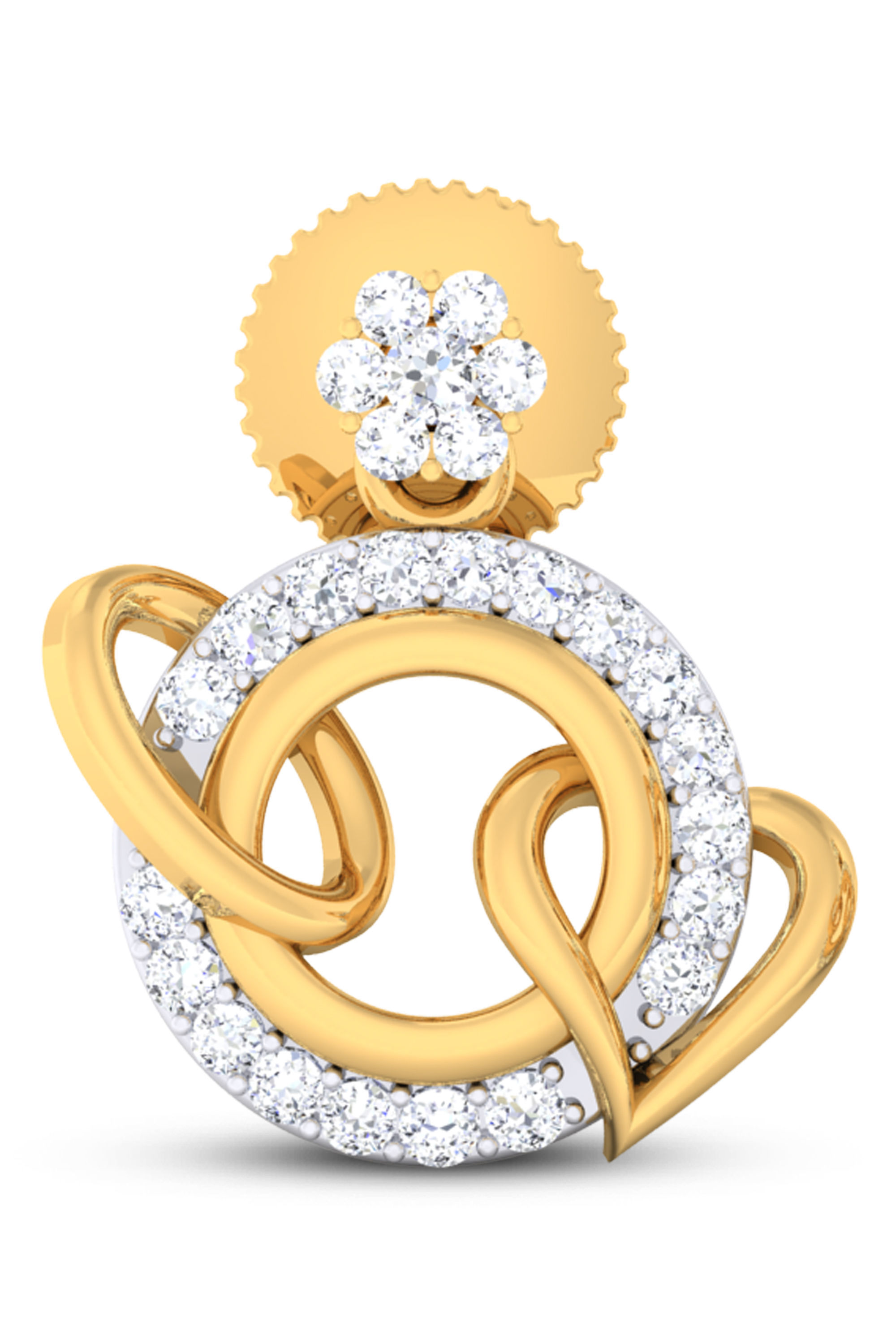 Women pendant-earrings set 3dm render detail 3D print model 3D print model_4