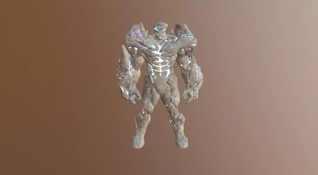 Light Golem Elemental Free low-poly 3D model_0