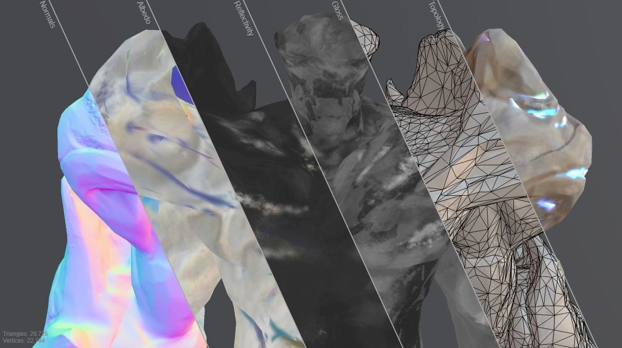 Light Golem Elemental Free low-poly 3D model_5