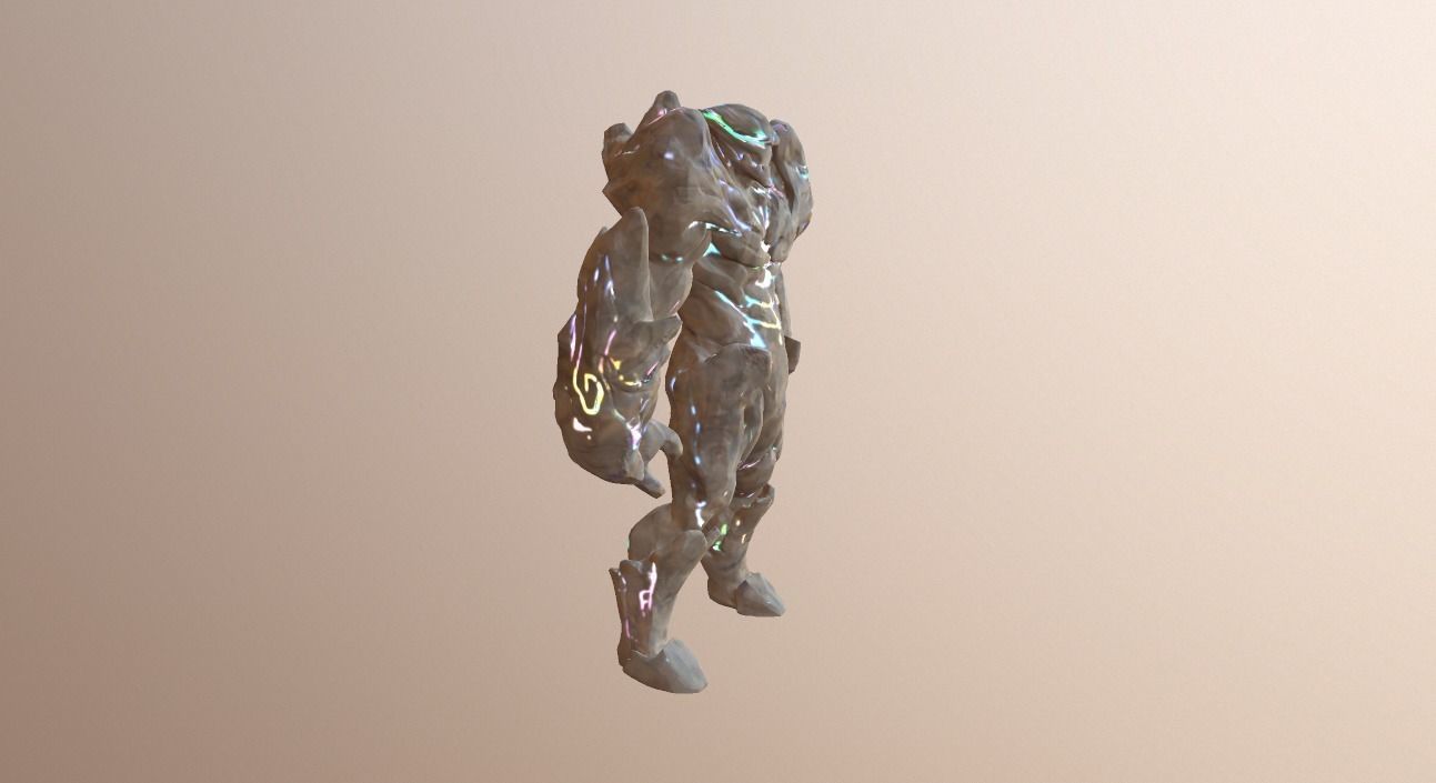 Light Golem Elemental Free low-poly 3D model_3