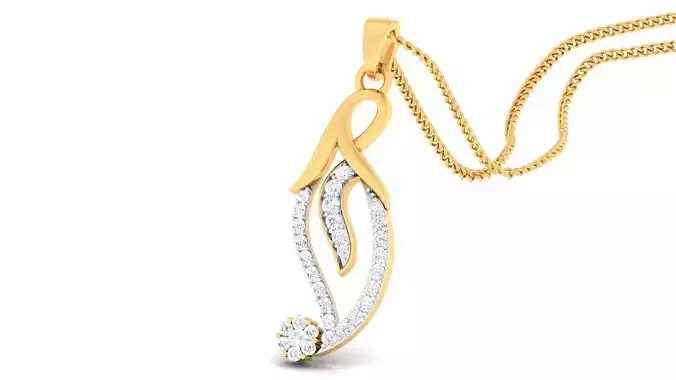 Women pendant-earrings set 3dm mgx render detail 3D print model