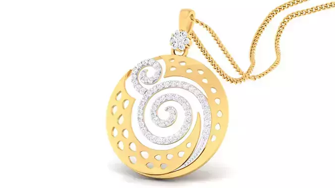 Women pendant-earrings set 3dm mgx render detail 3D print model