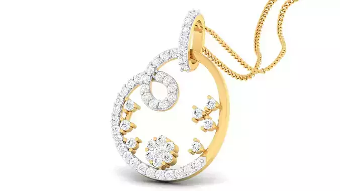 Women pendant-earrings set 3dm mgx render detail 3D print model