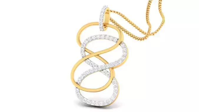 Women pendant-earrings set 3dm mgx render detail 3D print model