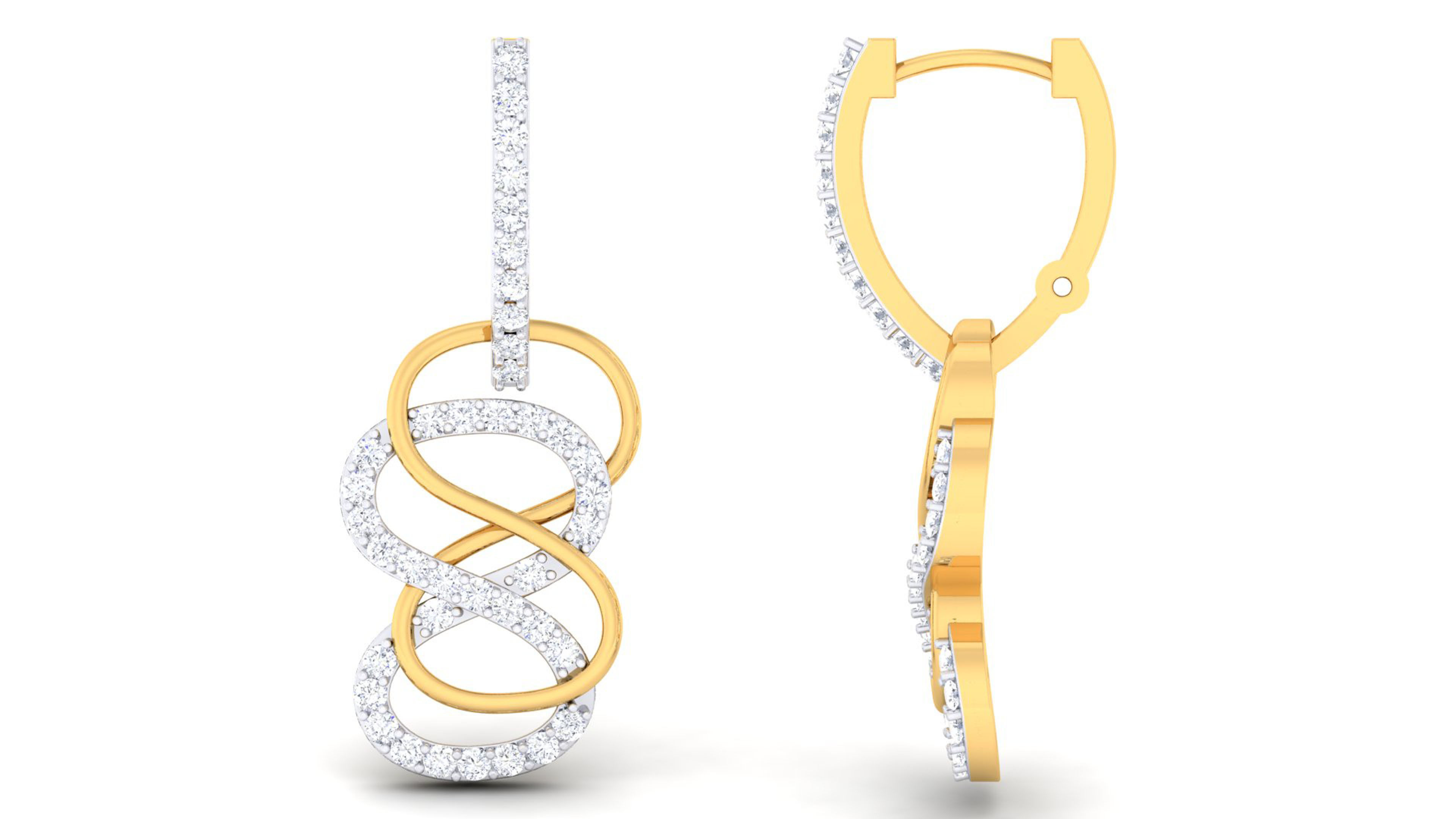 Women pendant-earrings set 3dm mgx render detail 3D print model 3D print model_4