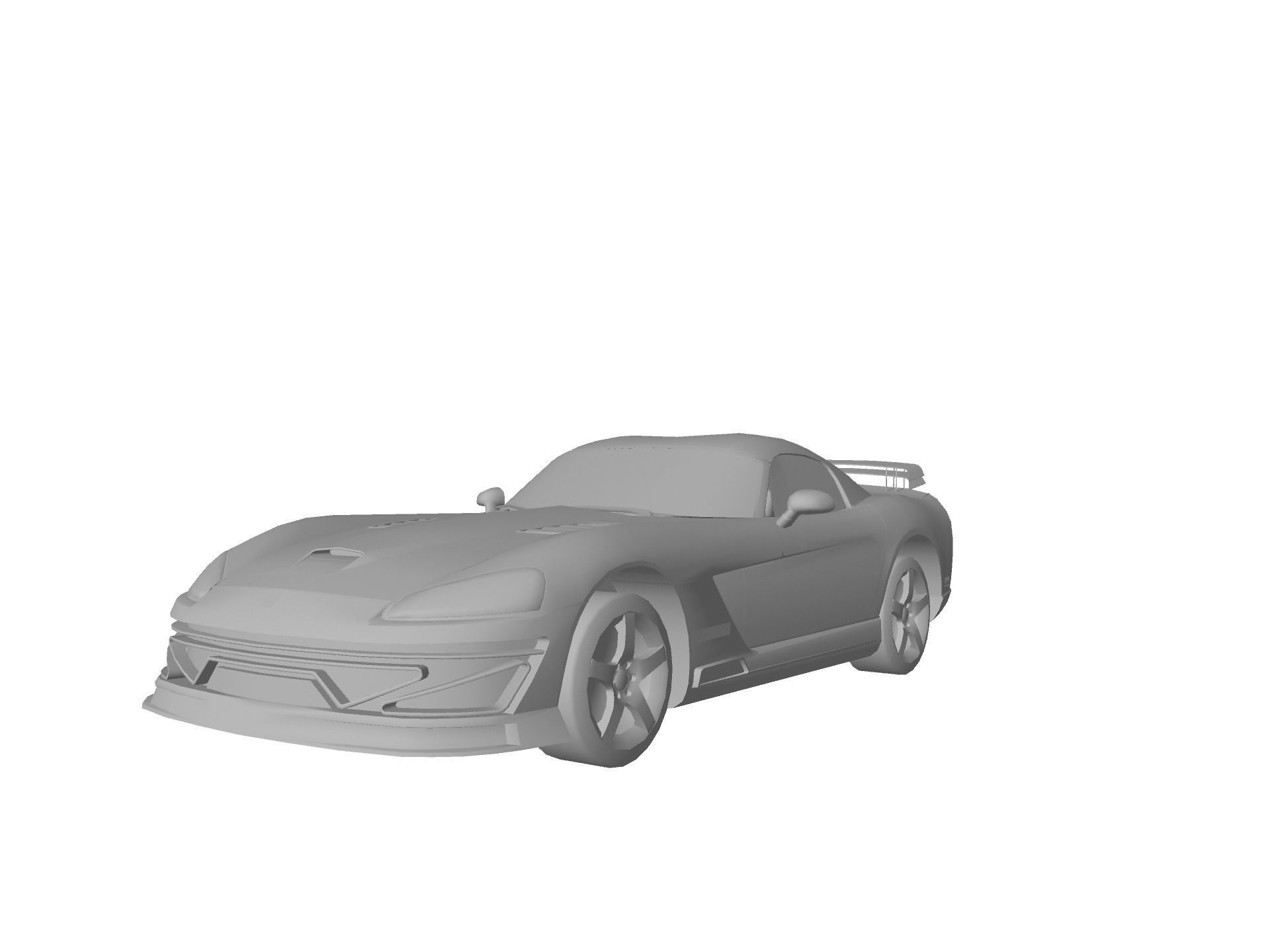 DODGE VIPER SRT 10 Upgraded Low-poly 3D model_47