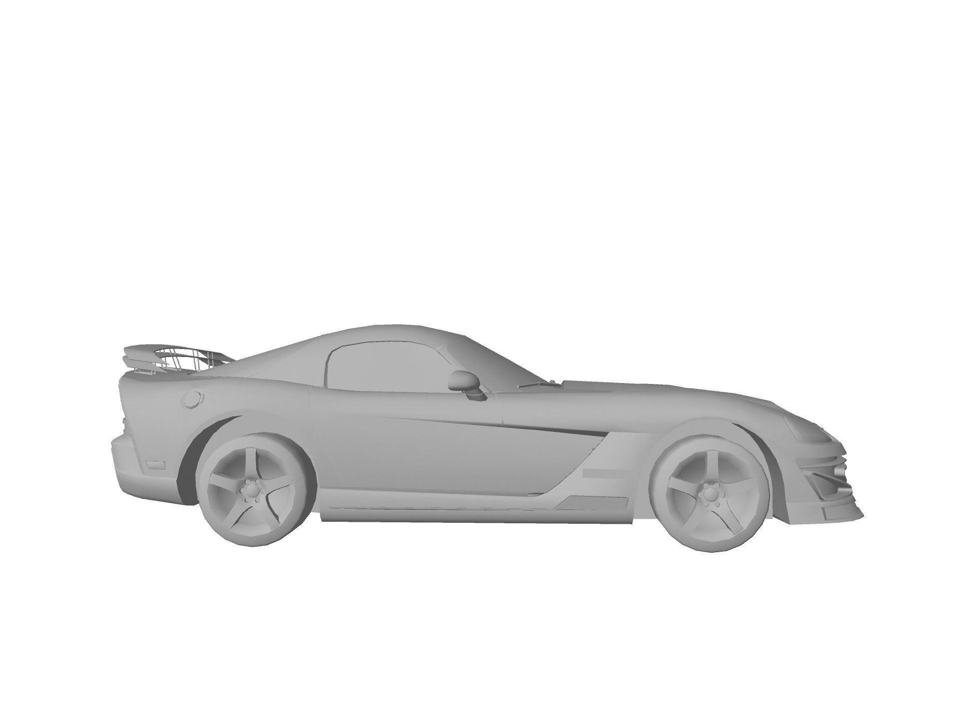 DODGE VIPER SRT 10 Upgraded Low-poly 3D model_40