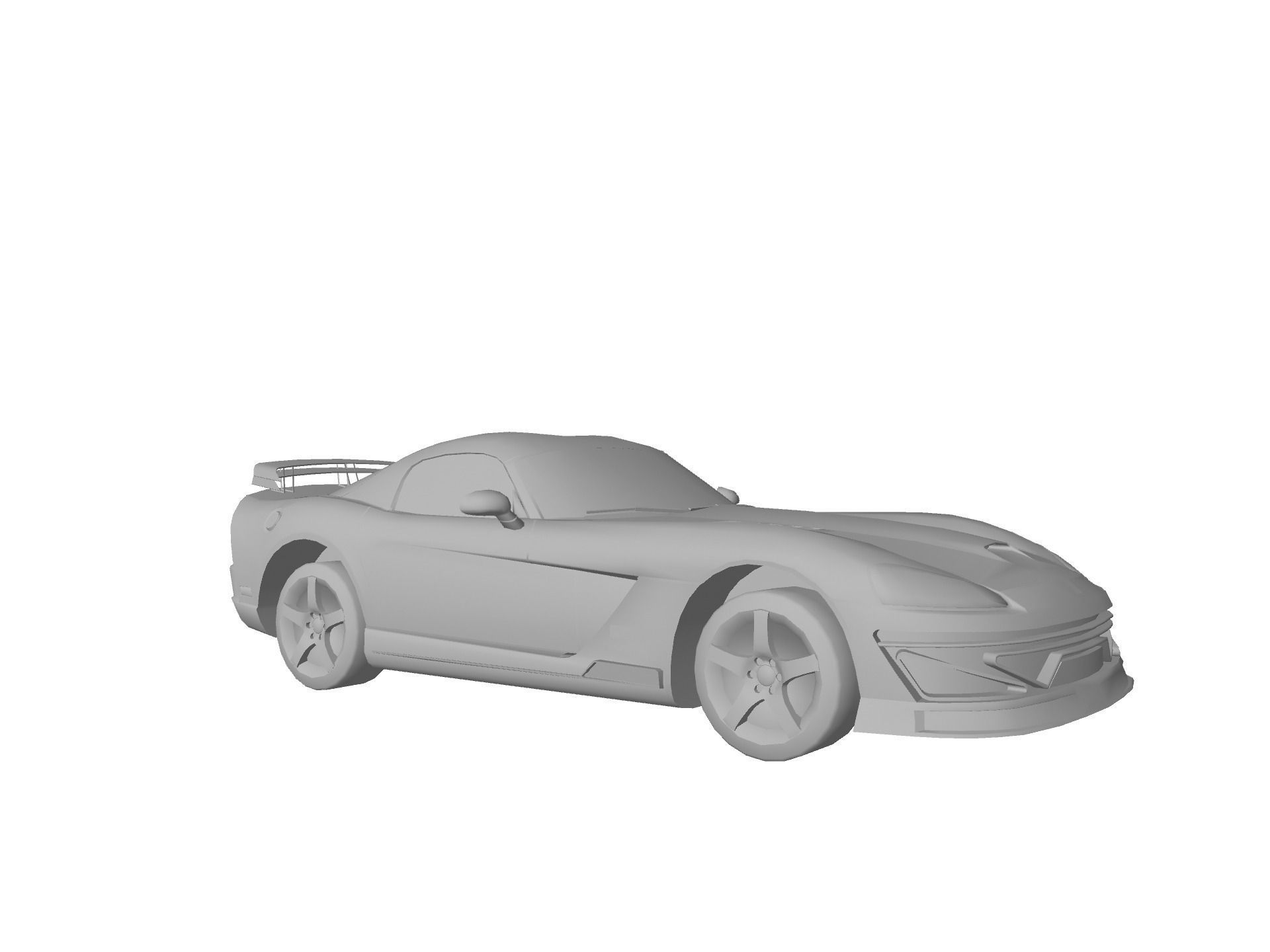 DODGE VIPER SRT 10 Upgraded Low-poly 3D model_41