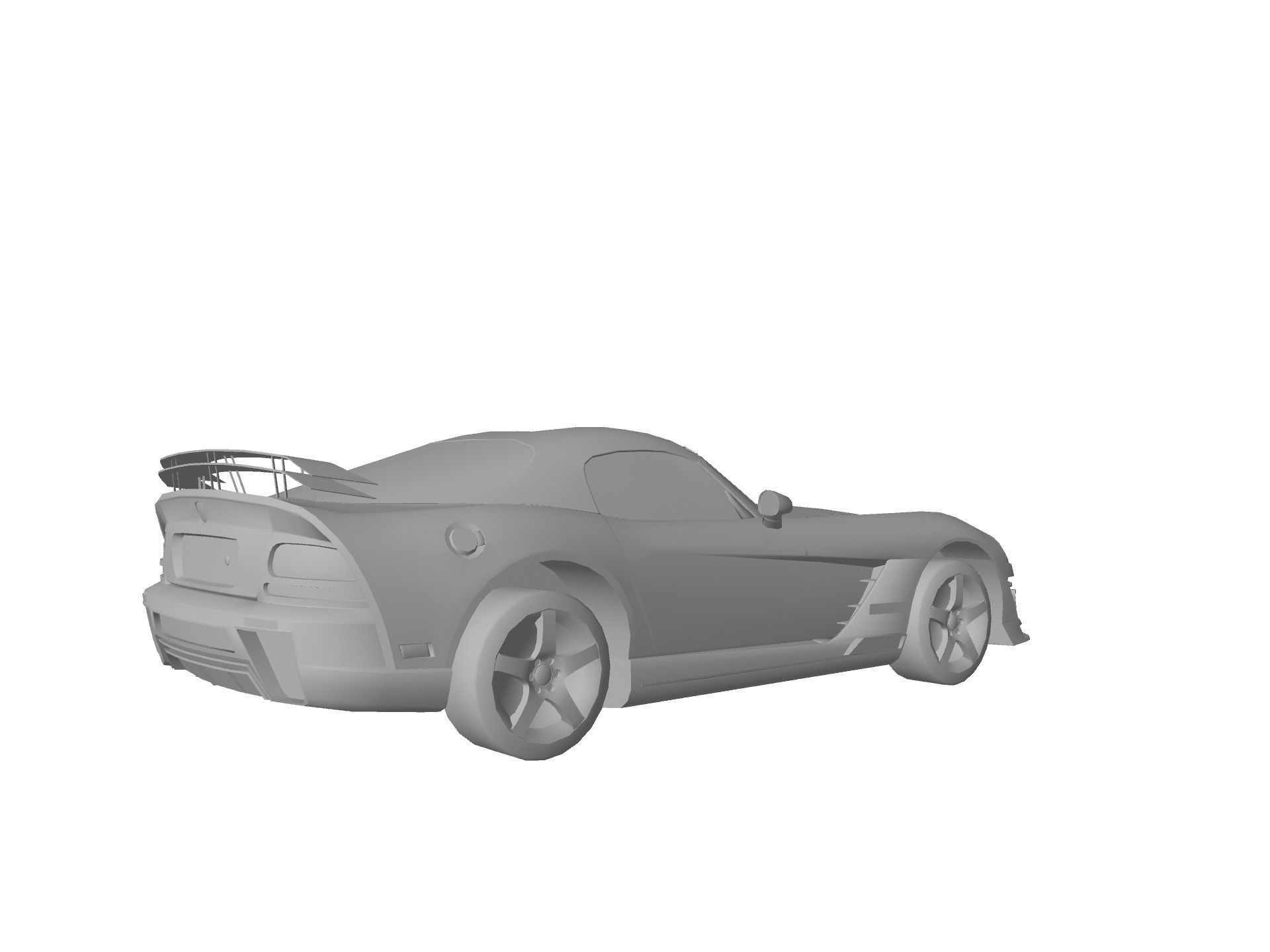 DODGE VIPER SRT 10 Upgraded Low-poly 3D model_39